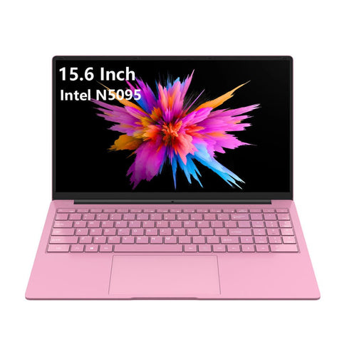 2023 Woman Pink Laptops Windows 10 Office Study Notebooks Business 15.6 Inch Intel Celeron N5095 16G+1TB Dual WiFi HDMI USB 3.0