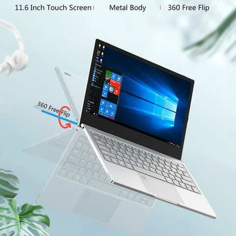 Portable Touch Screen Laptops Flip 360° 11.6" Notebook Windows 11 Business Office Intel Celeron N6000 16GB RAM Computer Netbook