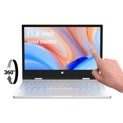 Portable Touch Screen Laptops Flip 360° 11.6" Notebook Windows 11 Business Office Intel Celeron N6000 16GB RAM Computer Netbook
