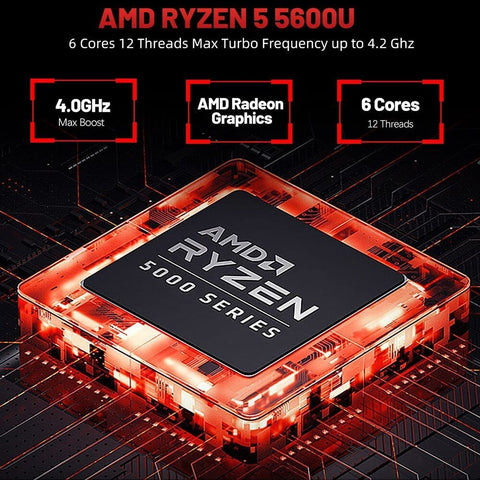 2023 Gaming AMD Laptops Computer Office Metal Notebooks Windows 11 15.6 Inch Ryzen R5 5600U 64GB RAM Dual-Channel DDR4 Type-C